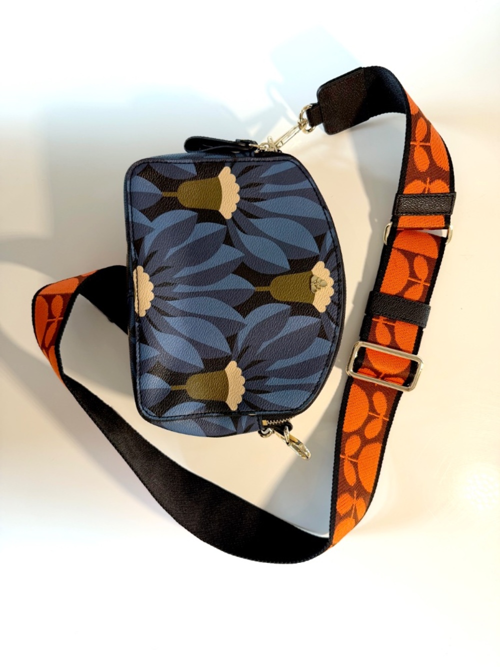 Orla Kiely Floral Leather Bag - Picture 2 of 7